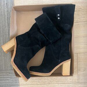 New Women's Ugg "Josie" Convertible Boot in Black Suede.  Size 9.